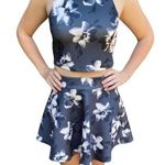 Hollister 2 Piece Set Scuba Dress Skirt & Top Floral Print - S/M Photo 0