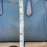 Michael Kors Michael‎ Kors Womens Leather Studded Crossbody Handbag Denim Sky Blue Medium Photo 9