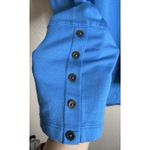 Soft Surroundings  Womens XL Blue Knit Tunic Top Long Button Sleeve Preppy Beach Photo 2