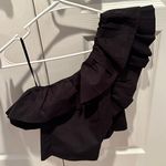 SheIn Black One Shoulder Ruffle Top Photo 2