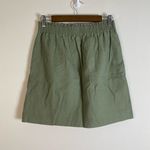 J.Crew Factory Size 4 Linen Sidewalk Skirt Olive Green Pull On Stretch Lined Photo 4