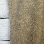 Ann Taylor Women's Corduroy Paisley Print Pants Khaki High Rise Straight Size 14 Photo 4
