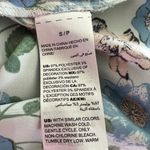 Soma  Intimates Blue Floral Pajama Top Sz S Button Up Long Sleeves Cottage Sleep Photo 5