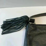 Michael Kors‎ Black Pebbled Leather Tassel Zip Shoulder Bag Purse Handbag Photo 11