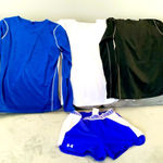 Bundle of three athletic tops 🖤🤍💙 NEW Blue Photo 0