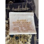 Vintage 90s Abstract Blouse Navy Blue Gold XL Vintage Art Teacher Eclectic Top Photo 6