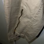 Micheal Kors Khaki Pants Five Pocket Zipper Ankle Gold Button Size 0 Tan Photo 9