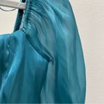 Thirty Thirty L A Teal Dress with Puff Sleeves XS‎ Blue Photo 8