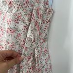 Hot Kiss  Faux Wrap Y2K Dress Sz L CottageCore Coquette Dainty Floral Ruffle Hem Photo 3