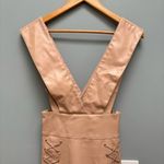 House Of CB London Valencia Faux Leather Nude Tan Dress XS Photo 4