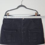 Pretty Little Thing Black Denim Cargo Mini Skirt Size 10 NWT Photo 3