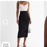 EXPRESS Body Contour Color Block V-Wire Sleeveless Midi Sweater Dress Size Large Photo 13