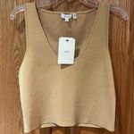 ALC Frank A.L.C. Cleo Compact Cropped Slim Fit Scoop Neck Knit Top in Blonde Tan Size XL Photo 8