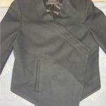 BCBGMAXAZRIA Abbey Blazer Jacket Black Asymmetrical Open-Front Crop S Photo 7