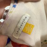 Leifsdottir Anthropologie Cream Colorful Floral 100% Silk Mini Dress Size 4 Green Photo 2