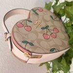 Coach Heart Crossbody In Signature Canvas With Heart Cherry Print CE653 Photo 1