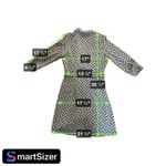 Julie Brown NYC Geometric Wrap Dress Surplice Tie Knee Length S Black/White Photo 2