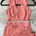 Lovers + Friends  CHICHIRA GOWN Pink satin faux wrap plunge neck maxi gown XXS Photo 6