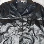 Romwe  Faux Leather Black Cropped Biker  Jacket Photo 3