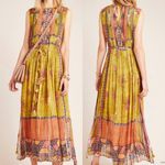 Anthropologie Anthro BHANUNI Citron Embroidered Maxi Dress Size 2X Photo 1