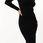 Petal and Pup NWOT Black Collins long sleeve rib knit sweater dress m Photo 0