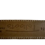 Talbots  tan light brown genuine leather XL belt silver buckle Photo 4