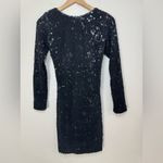 Dress the Population  Lola Velvet Sequin Black Long Sleeve Mini Dress Medium Photo 8