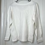 Garnet Hill  Long Sleeve White V Neck Sweater Size XS Photo 5