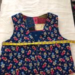 Unique 1980s reversible crop quilted vest with a country church angels embroidered patchwork design, featuring a blue and multicoloureddesign Size M Photo 6