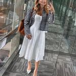 STAUD  Short Sleeve Wells Dress in White 6 Photo 1