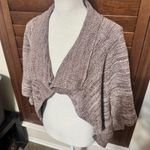 Liz Lange  Womens Beige Brown Cardigan Sweater sz L shrug shawl collar wrap Photo 1