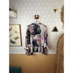 Melissa Paige Floral Oversized Sheer Blouse with Pleated Hem- Size - Small Photo 3