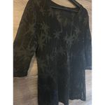 Apt. 9 Women Lace-Up Tunic Cover Up Black Size M Summer swim light V Neck  Photo 4