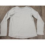 Eddie Bauer  Women’s Long Sleeve Boat Neck Outdoors Stripe Knit Tee Gray Large Photo 3