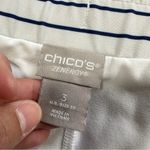 Chico's Chico’s Zenergy Women’s Striped Skort Skirt Pull On Golf in White Navy 3/US 16 Photo 9