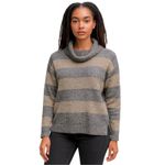 Tommy Hilfiger  Metallic Stripe Cowl Neck Sweater XS Marbled Grey Photo 12