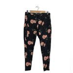 Torrid  Plus Size Black Pink & Peach Floral Sprinkle Polka Dot Leggings Photo 4