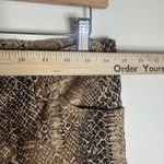 Lauren Ralph Lauren Pants Womens 4P Brown Snake Print Cotton Petite Zipper Hem Photo 5