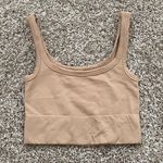 nude crop tank top Tan Photo 0