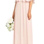 Show Me Your Mumu  Size Small Caitlin Ruffle Maxi Bridesmaid Dress Blush NWT Photo 1