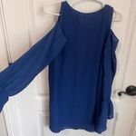 Three Eighty Two Womens Cold Shoulder Mini Dress‎ Top Long Sleeve Size XS Blue Photo 6