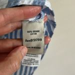 L. L. Bean classic white blue striped organic cotton button down boxy shirt M​​ Size M Photo 4
