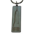 New York New York Las Vegas Hotel Casino Metal Collectible Keychain Empire Bldg Gray Photo 1
