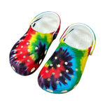 Adult Clog Classic Tie-Dye Graphic Crocs Colorful Rainbow Women’s Size 7 Photo 0