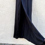 Revolve Stillwater  Black Satin Maxi Dress S Elastic Waist Photo 4