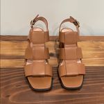 J.Crew Brown Leather Dylan Fisherman Block-Heel Sandals Size 6 Photo 2