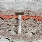 Free People  XS Crochet Fringe Sweater Multicolor Boho Chevron Knit Oversized Photo 8