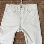 MOTHER The Mid Rise Dazzler Ankle Fray Women's White Jeans Size 31 Photo 9