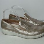 FitFlop Gold Metallic Slip-On sneakers shoes 8.5 reptile snake print Photo 1