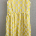 Loft  White and Yellow polka dot dress size 10‎ EUC Photo 0